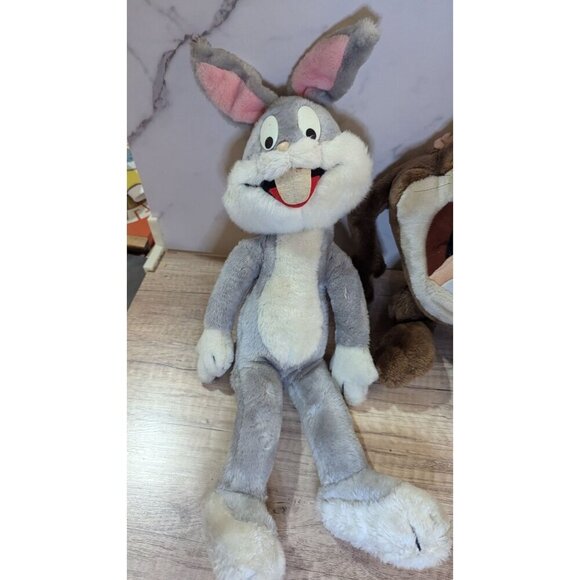 Vintage Warner Bros Bugs Bunny & Taz Plush Toys bugs 20" Taz 11" - Picture 4 of 10